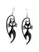 Boucles d'oreilles pendantes chat noir d'Halloween