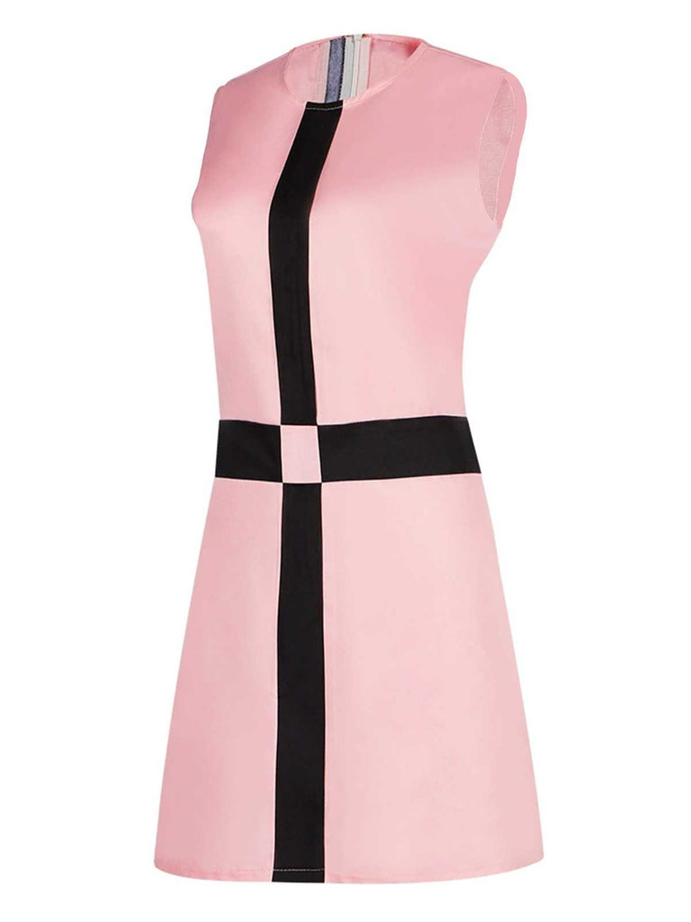 Robe rose sans manches du Gambit de la Dame années 1960