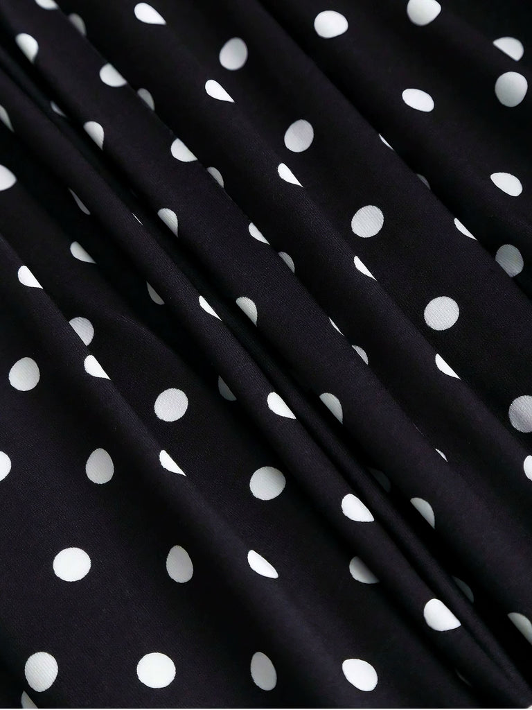 Combinaison à bretelles et bordure en dentelle à pois des années 1940