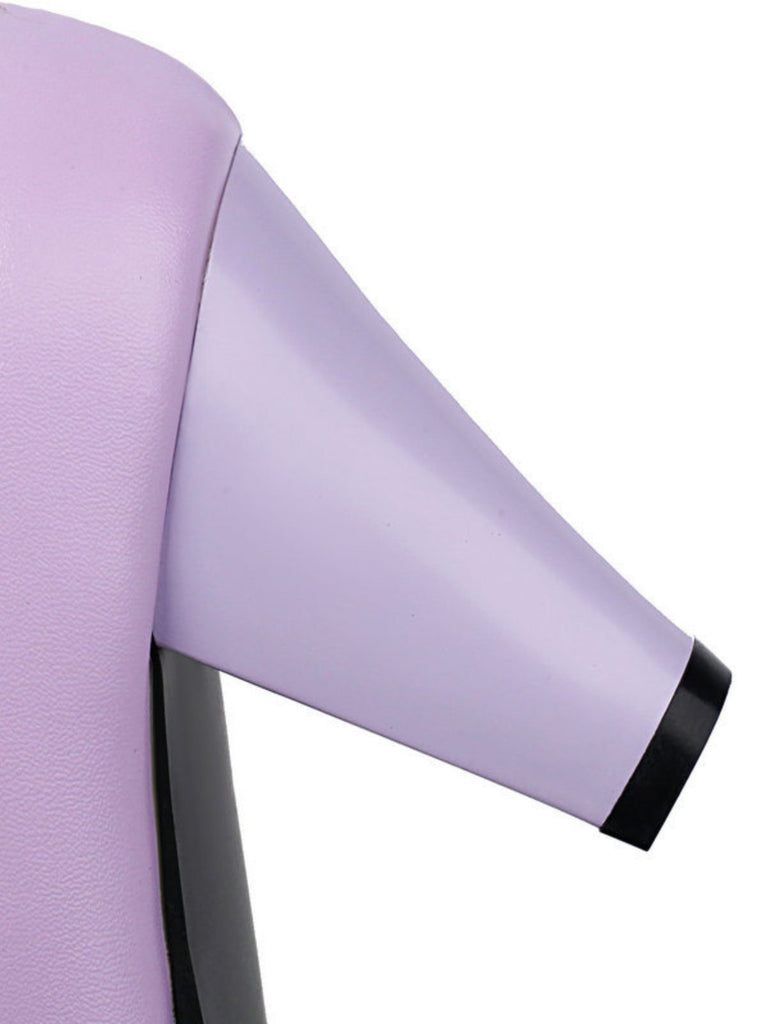 Chaussures à talons hauts en cuir massif à brides et nœuds vintage