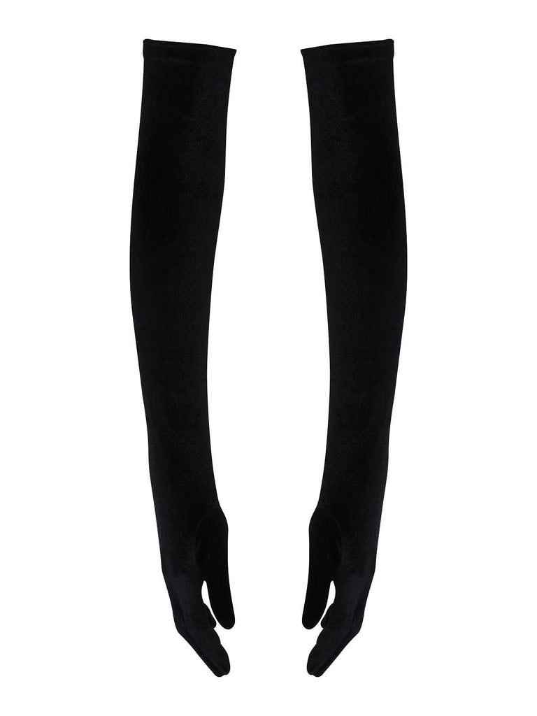 Ensemble barboteuse dos nu en velours et fausse fourrure de Noël des années 1970