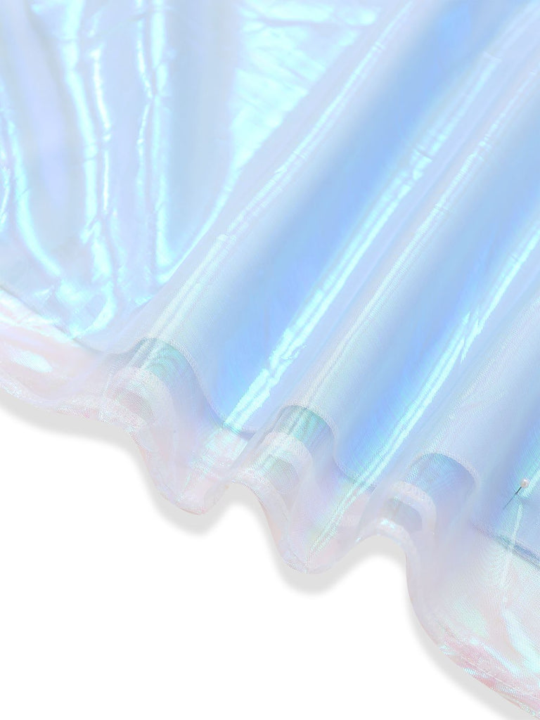 Robe bleue en maille Wicked Witch années 1950