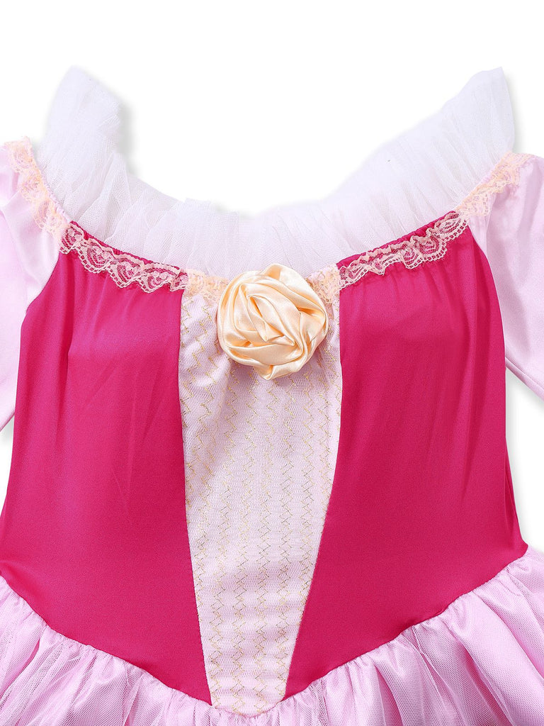 Robe princesse rose en tulle à épaules dénudées style Pinkie Pie des années 1940