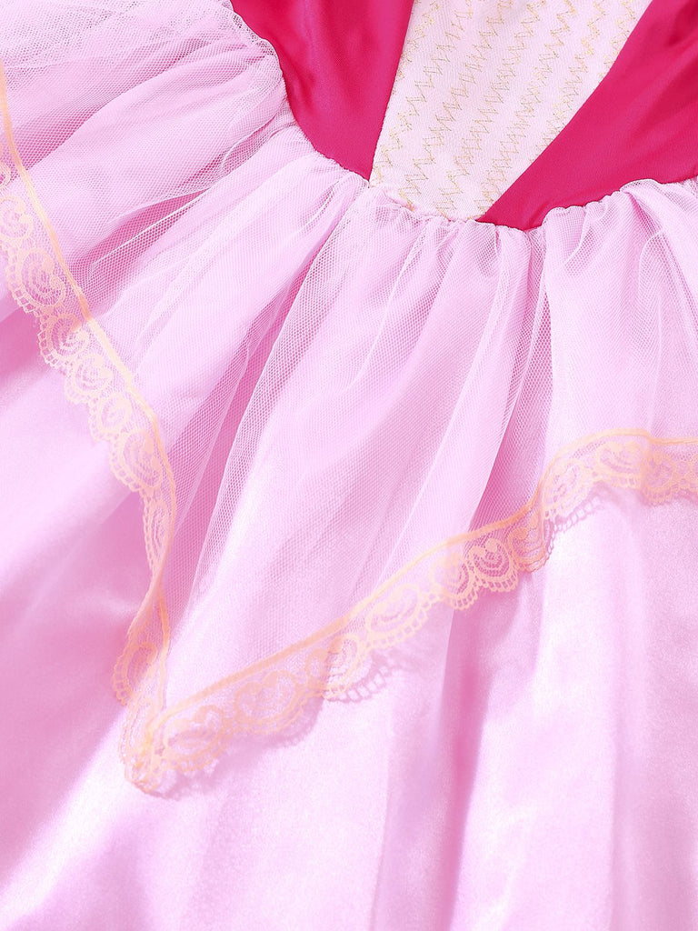 Robe princesse rose en tulle à épaules dénudées style Pinkie Pie des années 1940