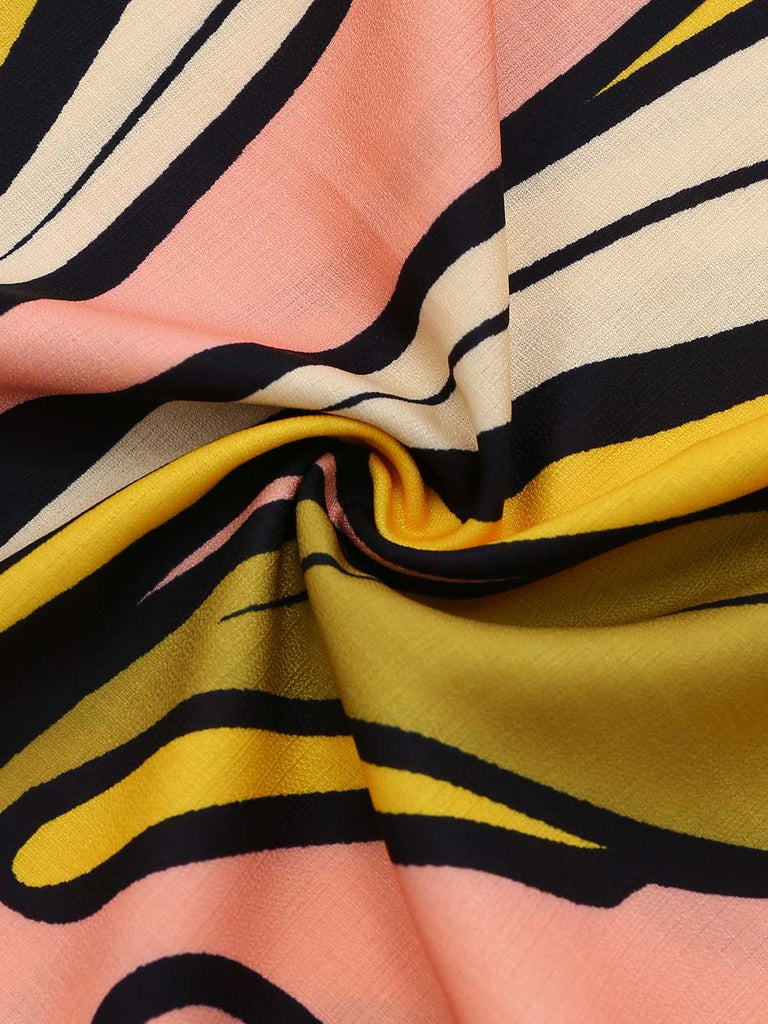 Robe dos nu à fleurs style bohème avec ceinture des années 1970