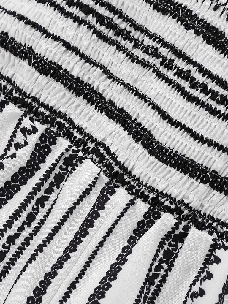 Combinaison à rayures bohème bandeau des années 1970