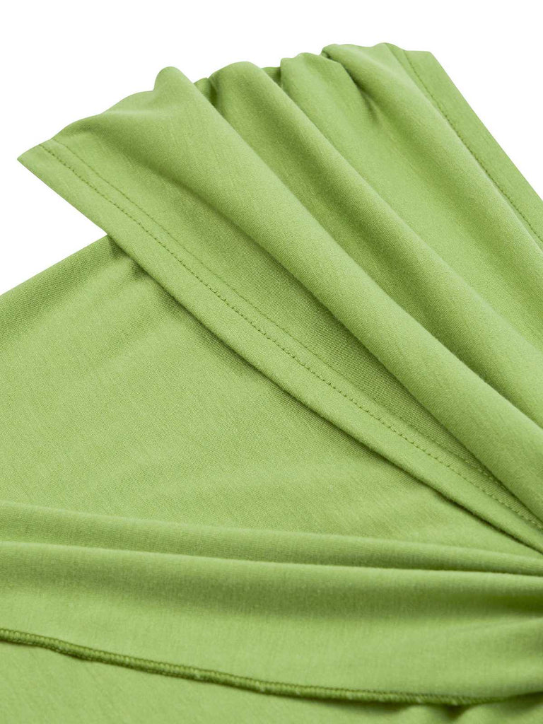 Haut uni à épaules dénudées décoration rose 3D des années 1960