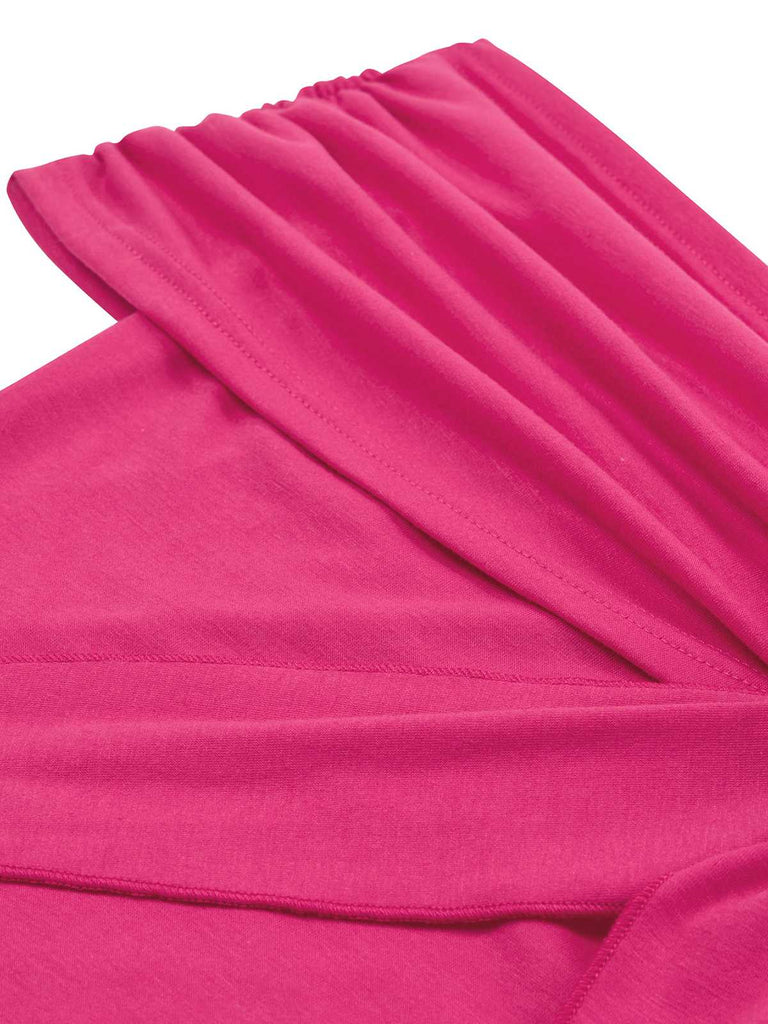 Haut uni à épaules dénudées décoration rose 3D des années 1960