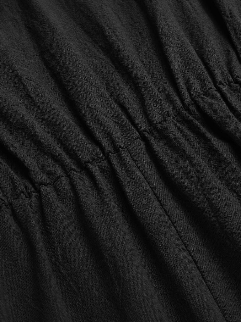 Combishort en coton verte uni manches volantées des années 1950