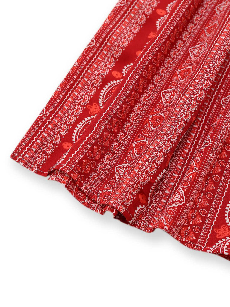 Combinaison bustier fendue style bohème des années 1970