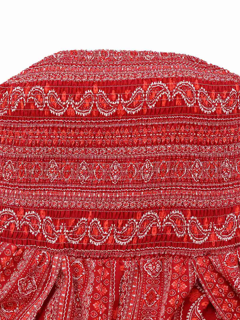 Combinaison bustier fendue style bohème des années 1970