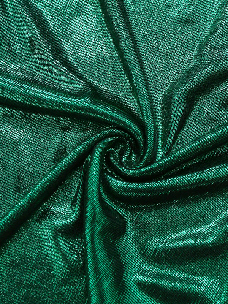 Combinaison verte brillante à découpes nouées années 1970