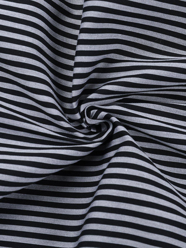 Chemisier grise à volants à rayures verticales années 1930