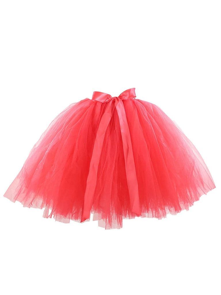 Jupon en maille avec nœud papillon des années 1950