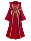 Robe rouge vintage victorienne médiévale des années 1930