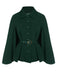 Manteau cape à revers couleur vert des années 1940