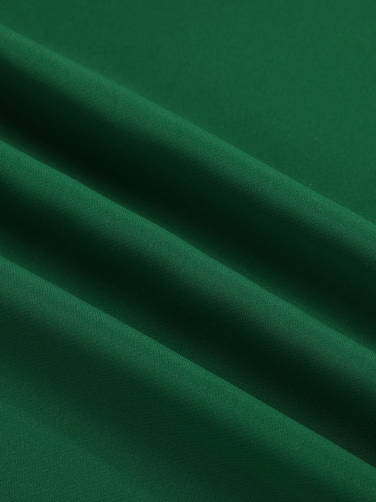 Combinaison papillons à carreaux col à nouer verts des années 1930