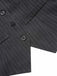 2PCS Gilet à rayures fines gris foncé et jupe plissée des années 60