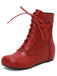 Bottes à lacets brodées vintage avec talon intérieur