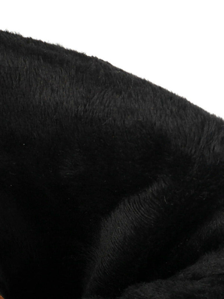 Bottes à talons épais froncés à boucle solide vintage