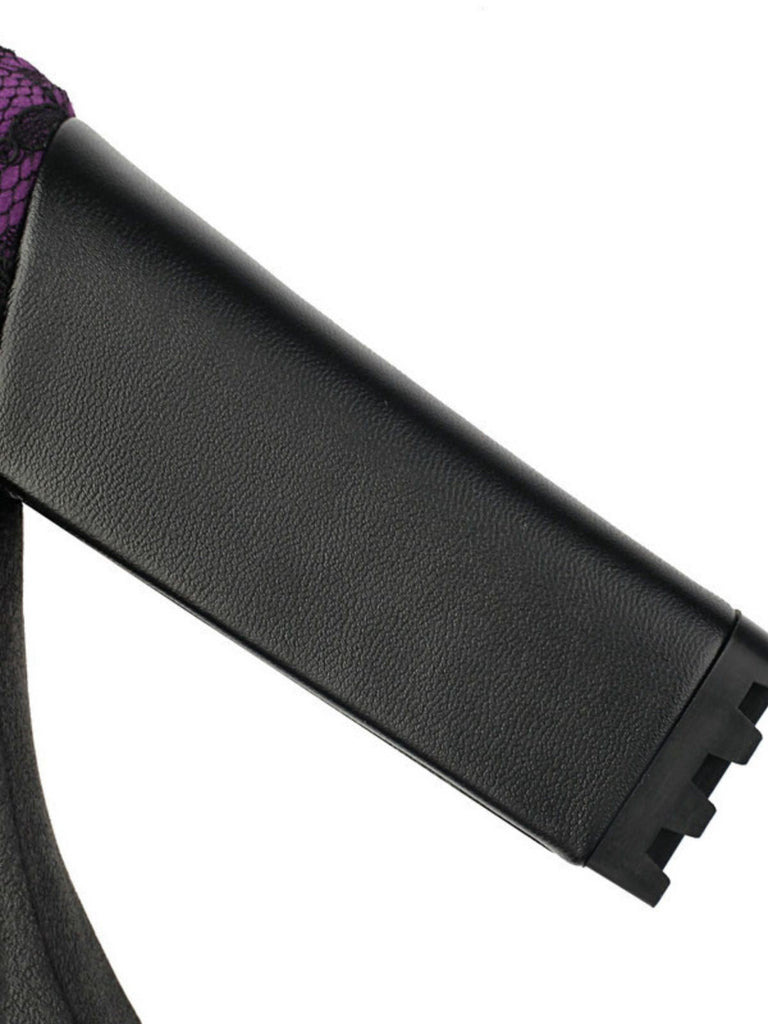 Bottines à plateforme et talons épais en dentelle vintage