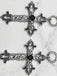 Boucles d'oreilles Halloween gothique croix 3D fleur