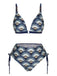 [Pré-vente] Ensemble de bikini à lacets bleu antique des années 1930