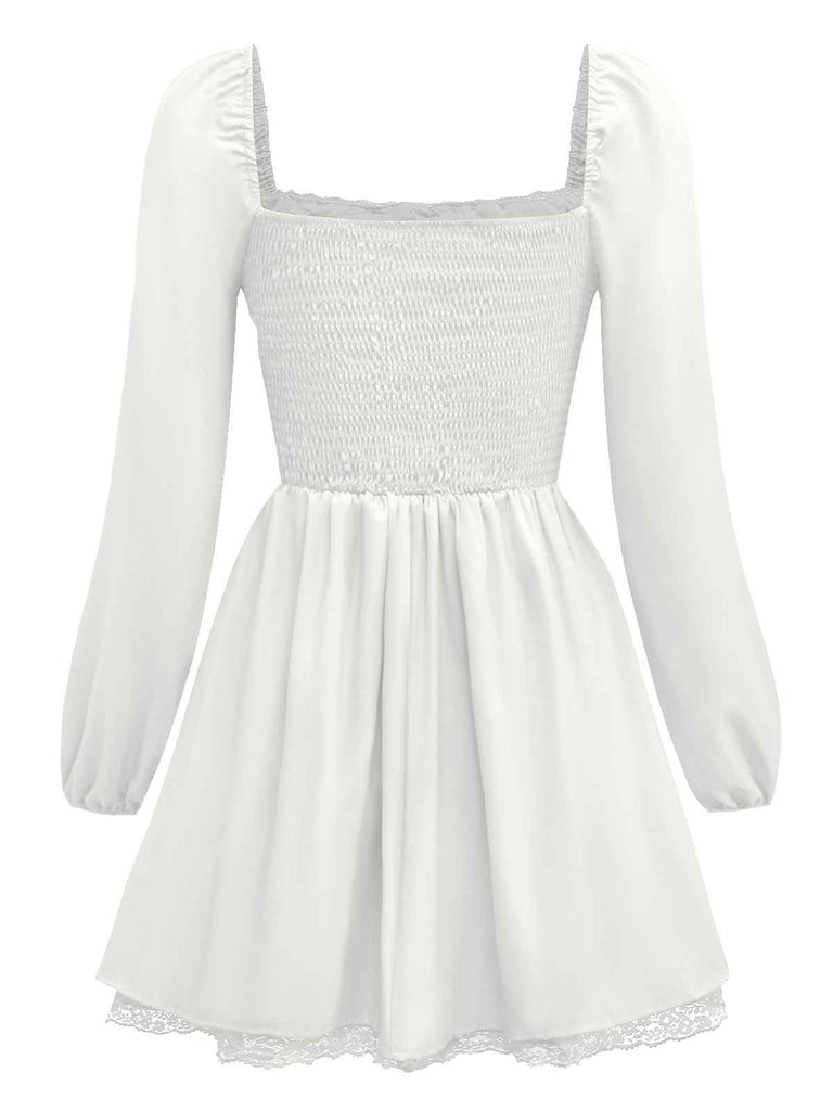 Robe gothique en dentelle avec nœud papillon années 1950