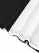 Robe crayon noire sans manches colorblock années 1960