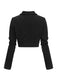Veste courte en maille texturée noire Cocktail Chic