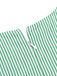 Robe rayée vert menthe à col en V des années 1950