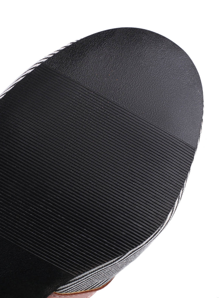 Chaussures à talons hauts bouclés à rayures et à pois