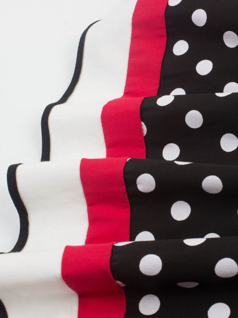 Robe Rockabilly Swing Vintage Année 50 Pois Ceinturée Cocktail