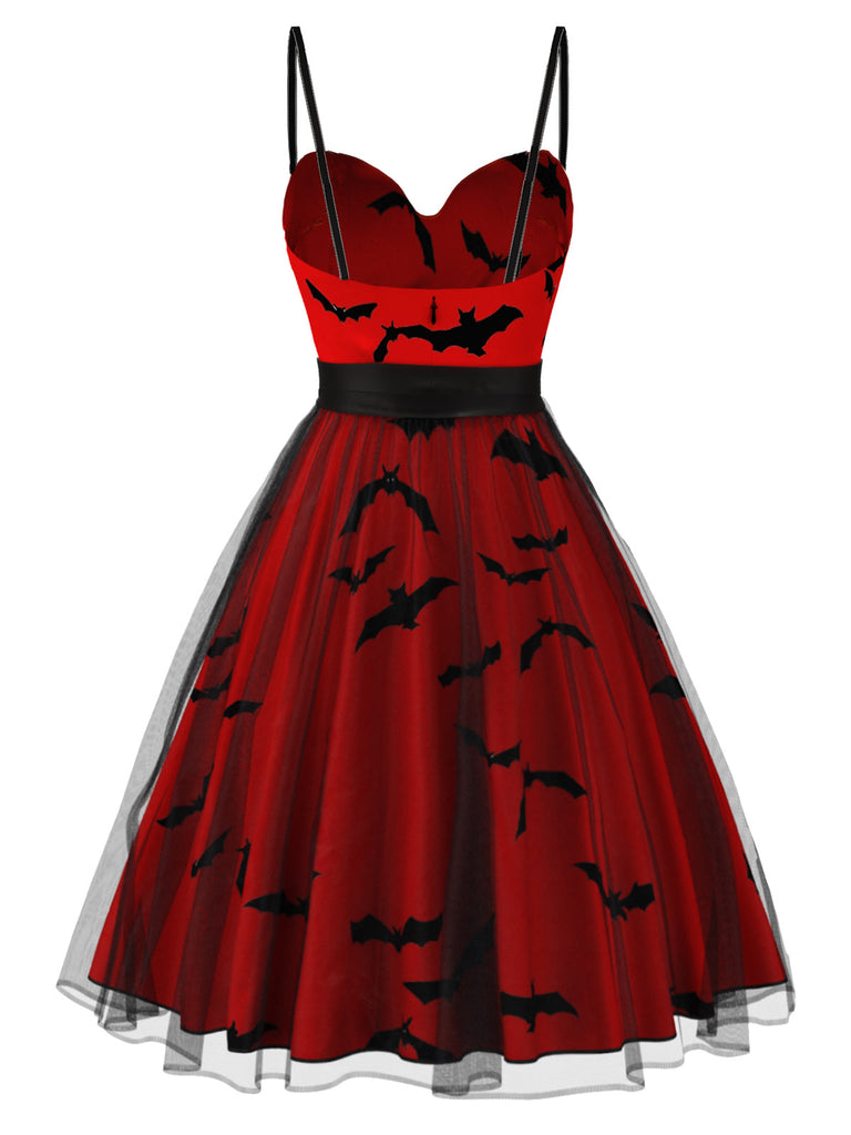 [Pré-vente] Robe rouge vin en maille à col cœur chauve-souris années 1950