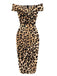 Robe crayon rose à pois et épaules dénudées des années 1960