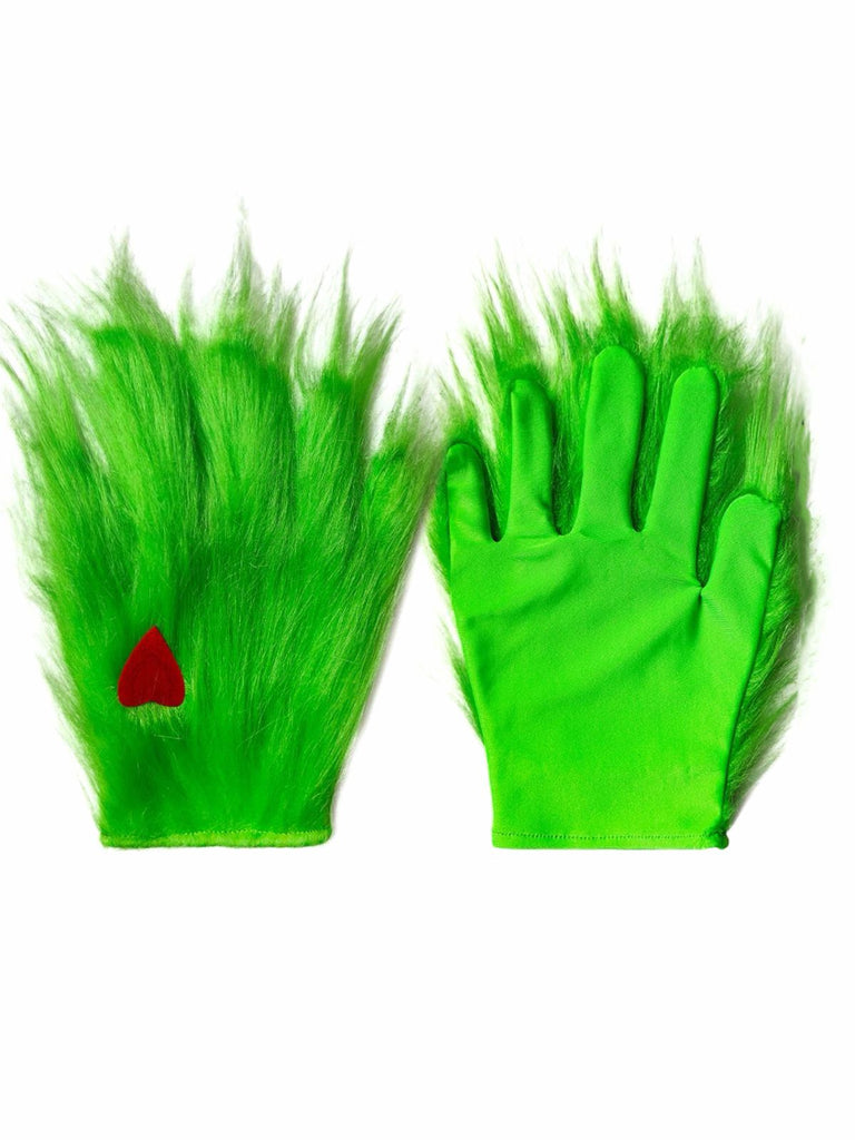 Accessoires en fourrure verte du Grinch de Noël