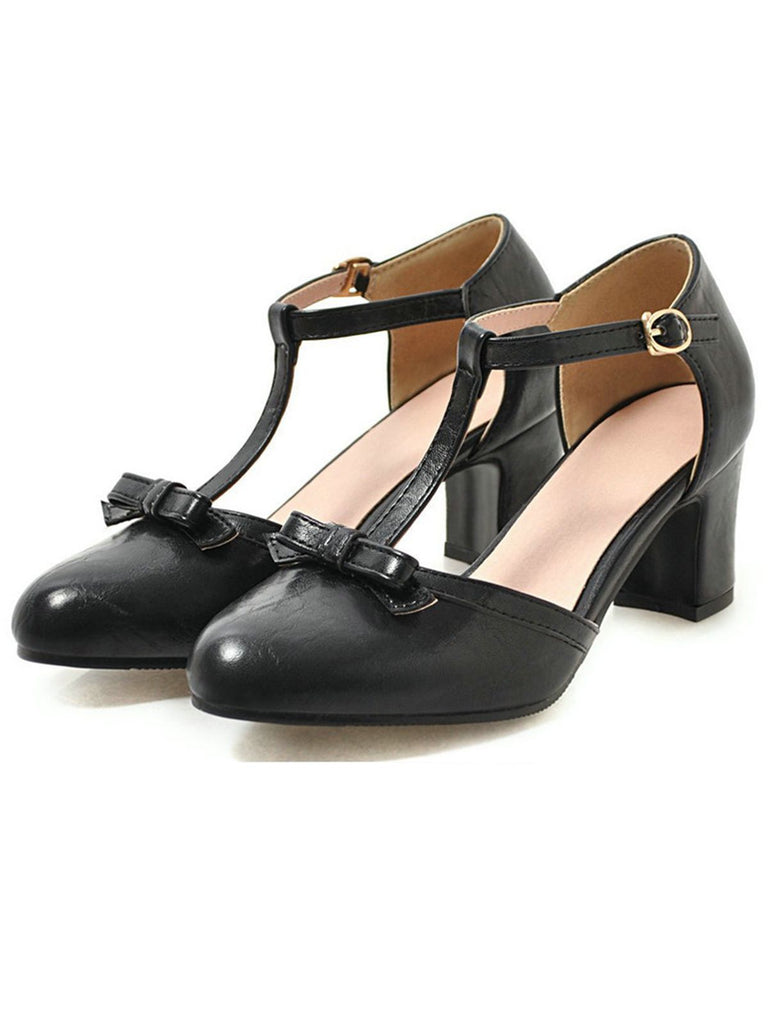 Chaussures avec Nœud Papillon et Sangle en T
