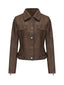 Veste de moto en cuir à fermeture éclair multiple années 1960