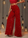 Pantalon disco sequins unis jambes larges années 70
