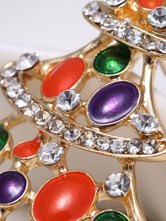Broche Strass Arbres De Noël Rétro 2
