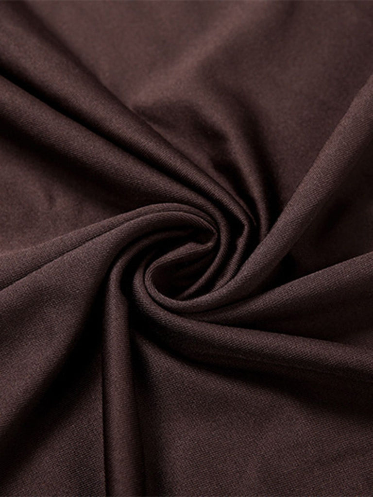 Robe transparente unie à épaules dénudées en résille ajourée années 1980