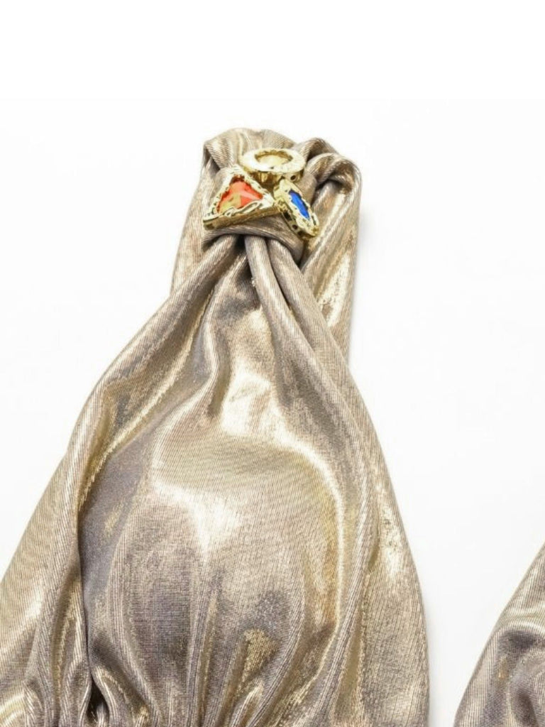 5PCS Ensemble bikini doré métallisé inspiré de l'Égypte antique années 1980