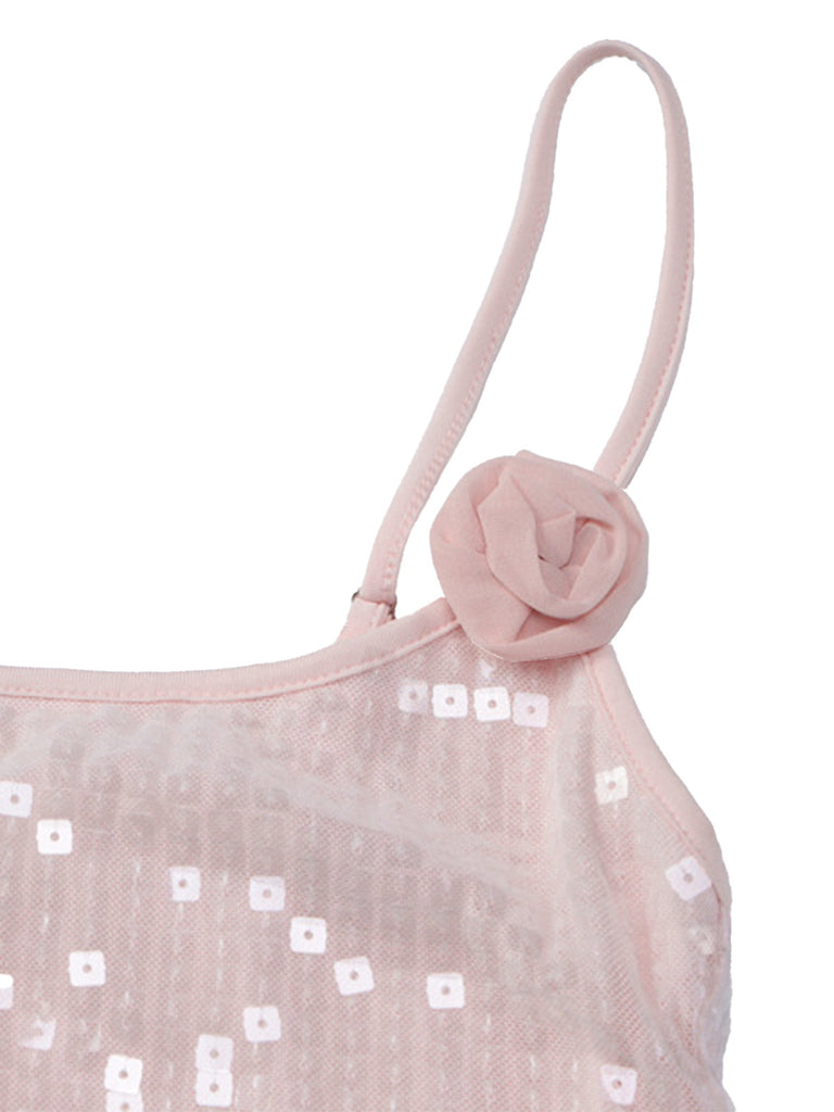 Robe courte patchwork à sequins unis années 1980