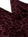 Haut cache-cœur imprimé léopard années 80