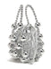 Mini sac seau à cordon de serrage et perles métalliques