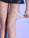 Collants taille haute à pois cœur vintage