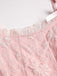 [Prévente] [Grande taille] Robe rose à fleurs en relief avec nœud papillon années 1940
