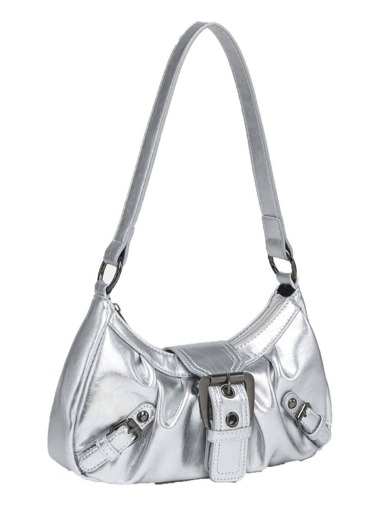 Sac bandoulière vintage en cuir avec boucle