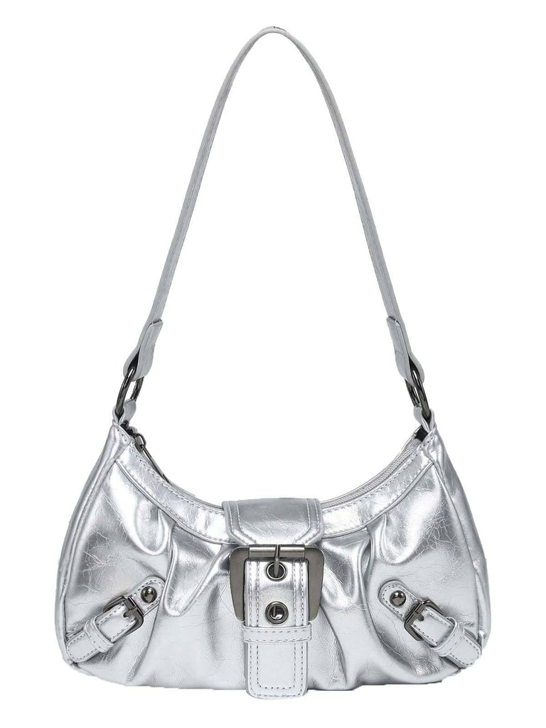 Sac bandoulière vintage en cuir avec boucle