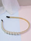 Bandeau Rétro en Perles Blanches